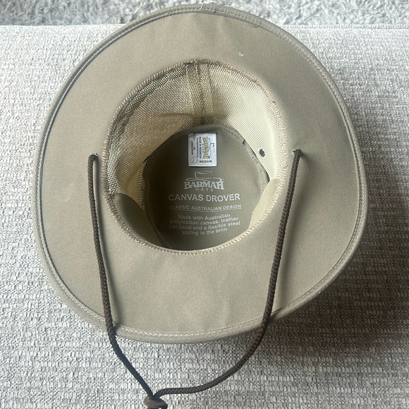 Barmah Canvas Drover Classic Australian Hat Khaki Men size M - Picture 13 of 15